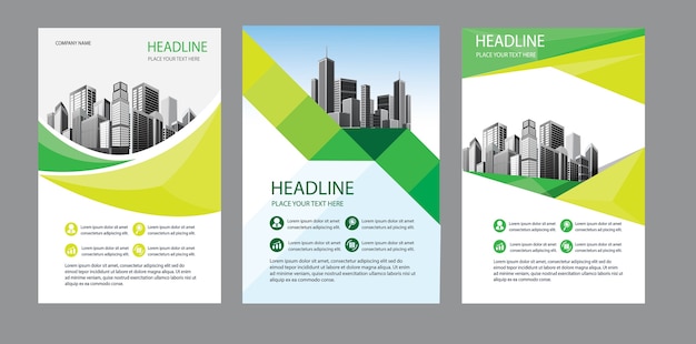 cover Brochure layout jaarverslag flyer met geometrische vorm