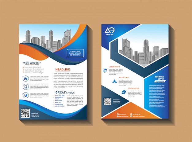 Cover brochure and layout for presentation and marketing