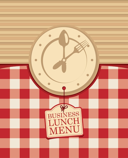 Cover for business lunch menu