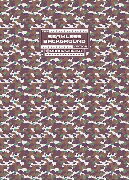 A cover of a camouflage pattern with a black background.