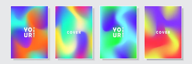 Cover color gradation template background collection vector graphic