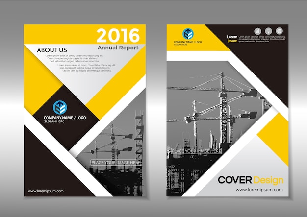 Vector cover design annual report