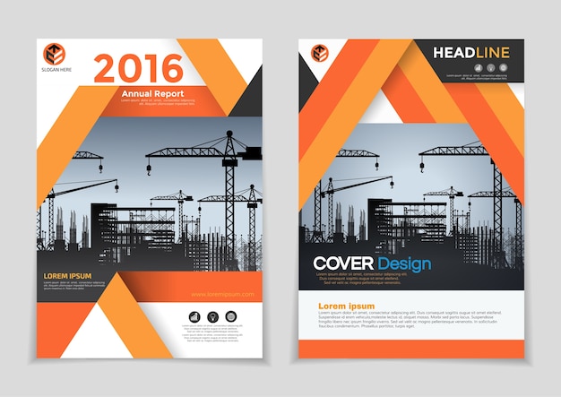 Vector cover design annual report