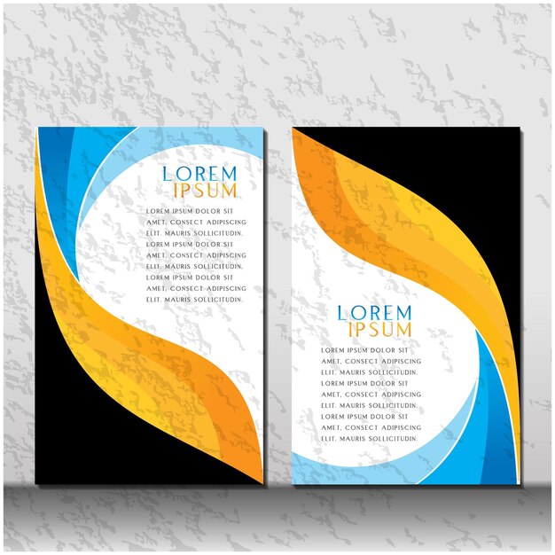 Copertina o volantino, brochure, banner, business, design creativo per la stampa.