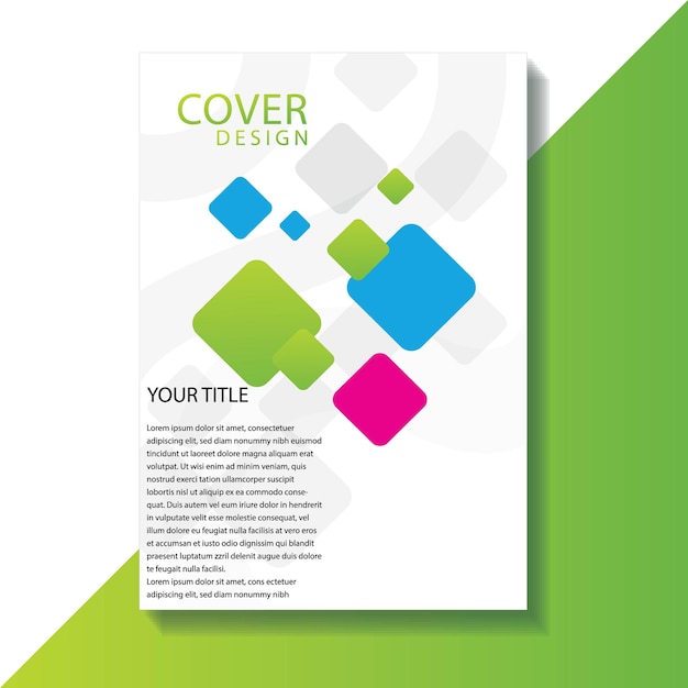 Copertina o volantino, brochure, banner, business, design creativo per la stampa.