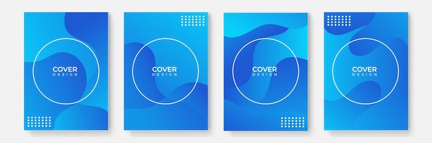 Cover design set with geometric shapes