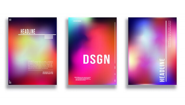 Cover design template - gradient colorful background