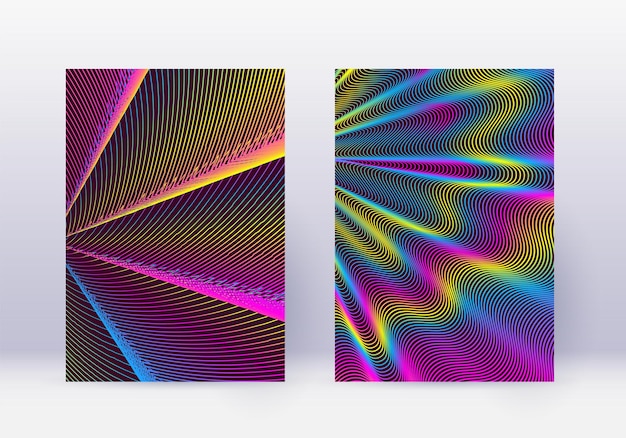 Cover design template set Abstract lines modern b