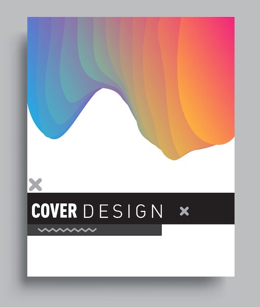 Vector cover design template with abstract and colorful background