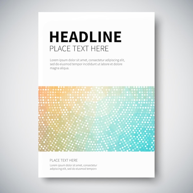 Cover design with abstract colorful geometry.