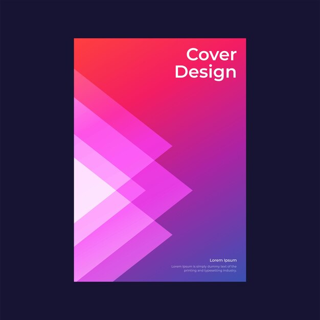 Vector cover design with dynamic shapes