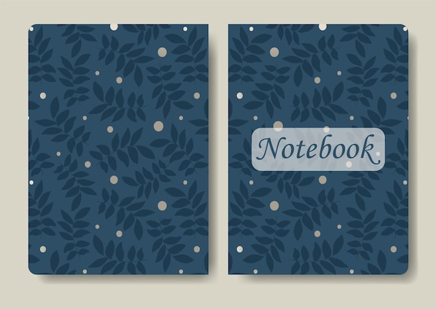 Cover design with floral pattern Hand drawn creative flower Colorful artistic blue background