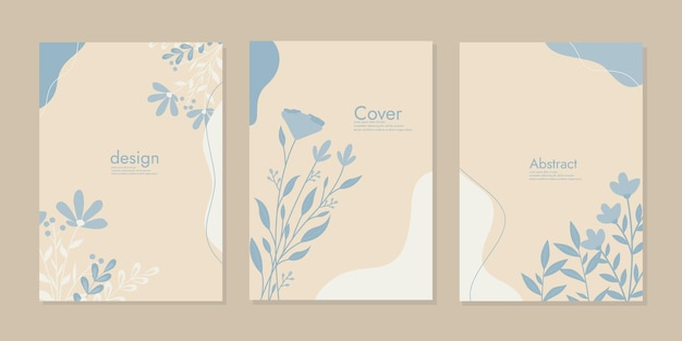 cover design with floral pattern hand drawn creative flowers size a4 can be used for invitation