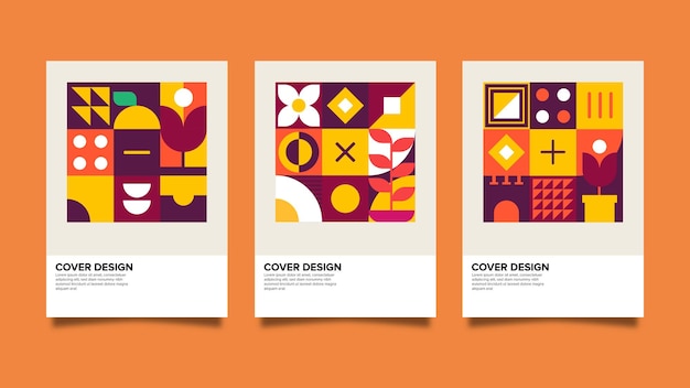 Cover Design with simple shape style