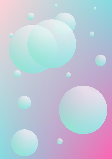 Vector cover fluid with round shapes