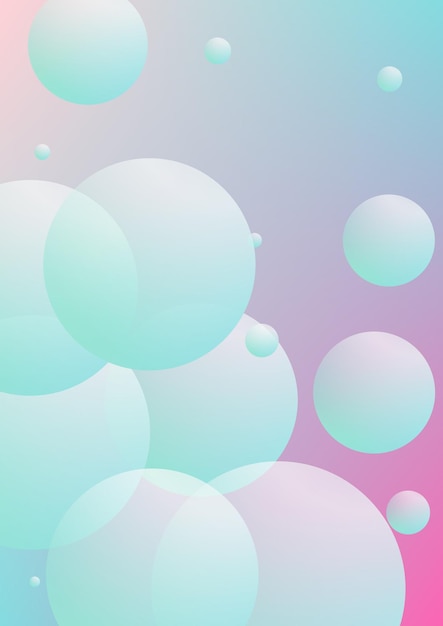 Vector cover fluid with round shapes