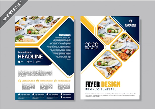 Cover flyer and brochure business template for annual report