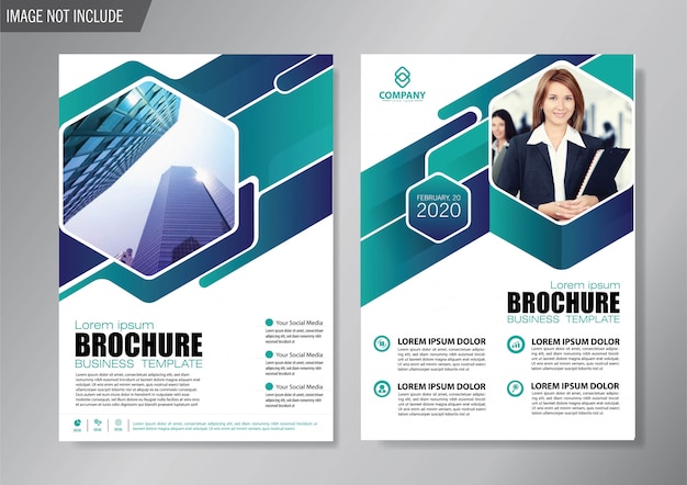 Cover flyer and brochure business template for annual report
