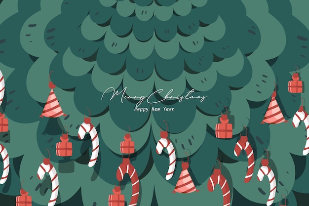 Cover image for christmas and new year celebrations illustrations christmas tree illustrations.