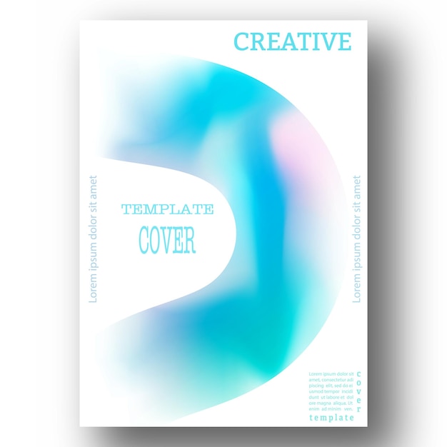 The cover is with a gradient A colorful template for a brochure poster banner and print Vector background for printing