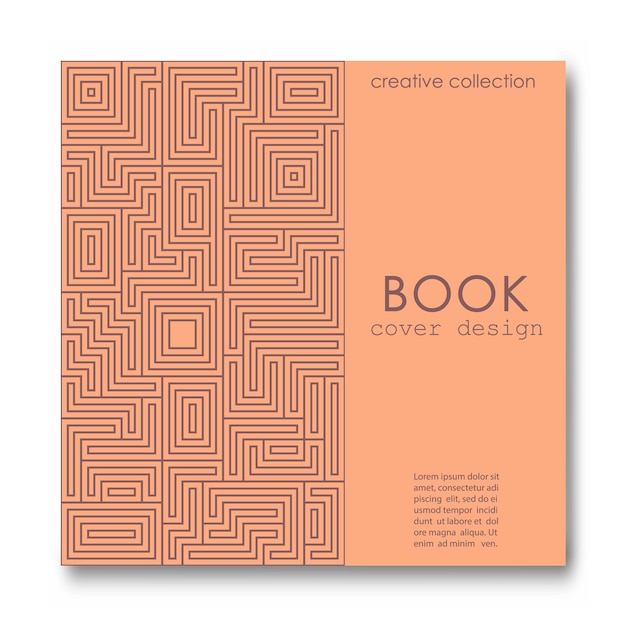 Обложка Линейная композиция баннера каталога брошюры или буклета Шаблон для творческого дизайна