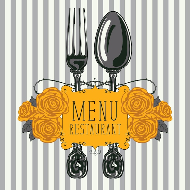 Vector cover menu for restaurant