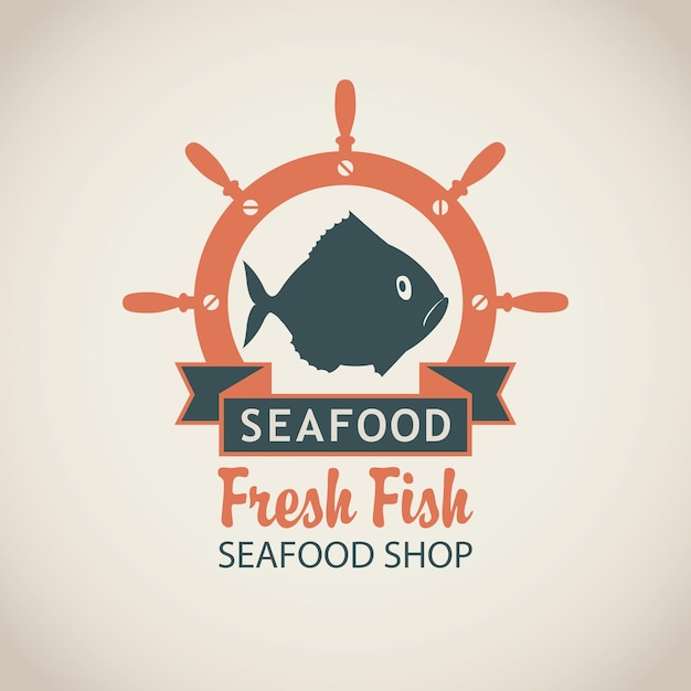 Vector cover menu for seafood restaurant