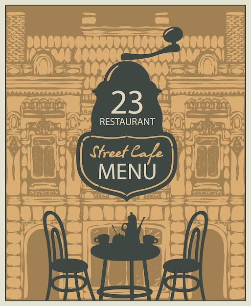 cover menu for street cafe