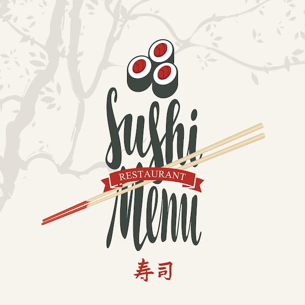 Menu di copertina per sushi bar