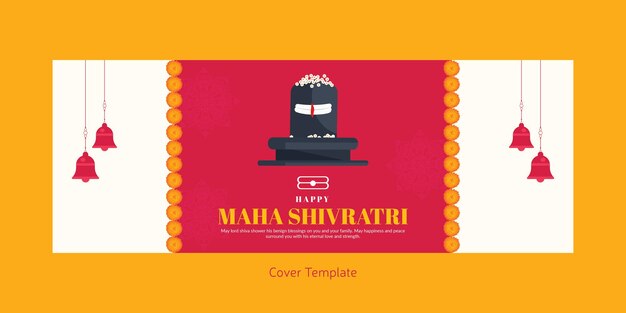 Cover page design of happy Maha Shivratri template