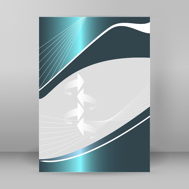 Vector cover page report business brochure gloss metal arrow