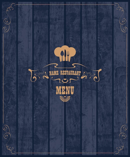 Vector cover for restaurant menu