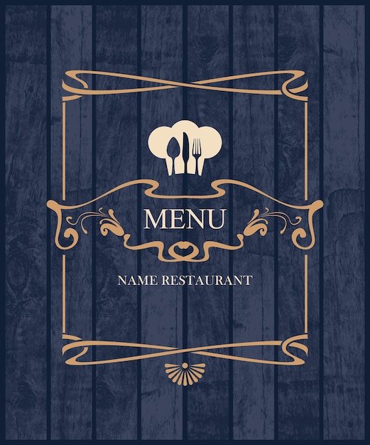 Vector cover for restaurant menu