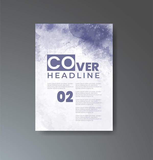 Cover sjabloon met aquarel achtergrond Ontwerp voor uw cover datum postkaart banner logo