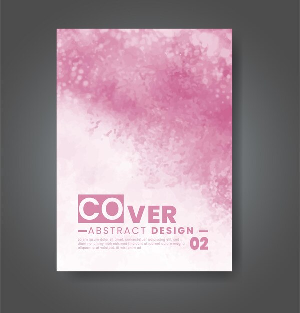 Cover sjabloon met aquarel achtergrond Ontwerp voor uw cover datum postkaart banner logo