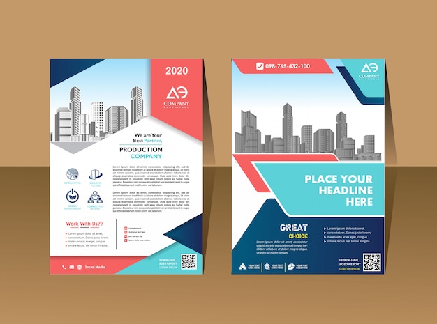 Cover template a4 size business brochure design annual report cover