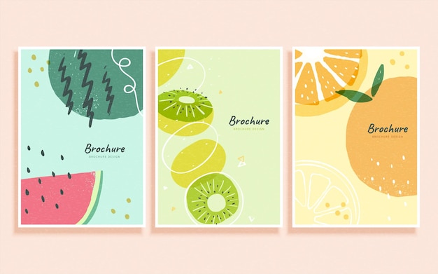 Vector cover template in fruit concept