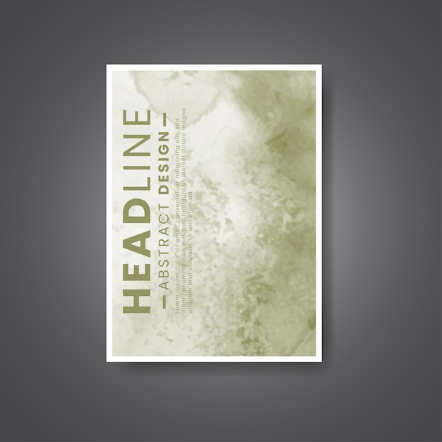 귀하의 표지 날짜 엽서 배너 로고에 대한 수채화 배경 디자인으로 표지 템플릿