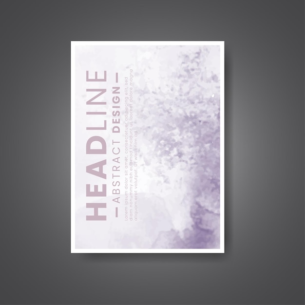 Cover template with watercolor background Design for your cover date postcard banner logo