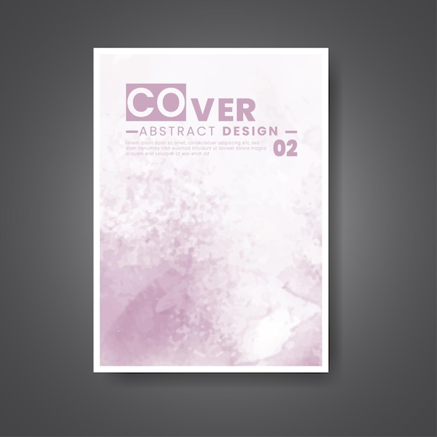 Cover template with watercolor background Design for your cover date postcard banner logo