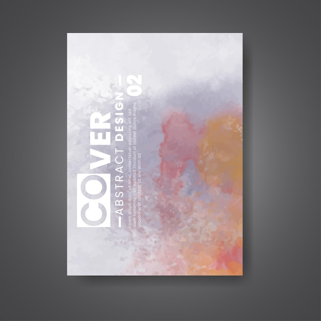 Cover template with watercolor background Design for your cover date postcard banner logo