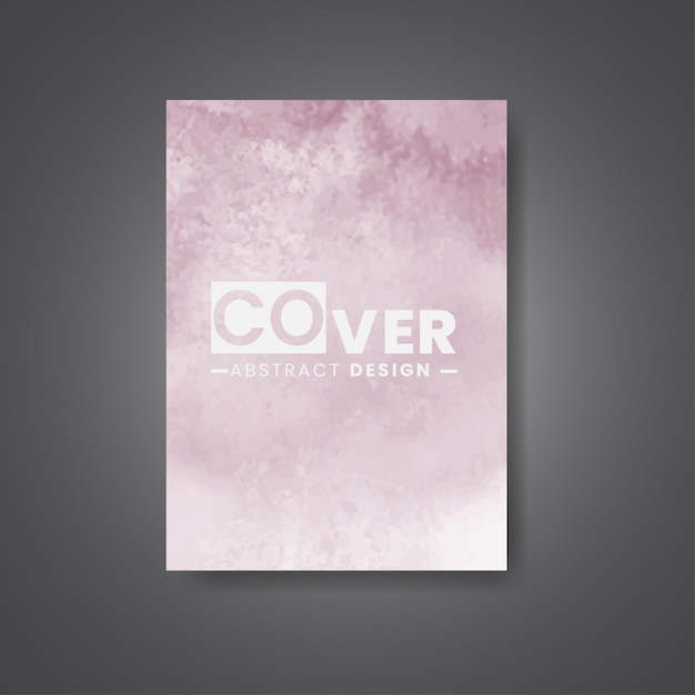 Cover template with watercolor background Design for your cover date postcard banner logo