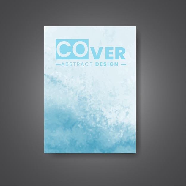 Cover template with watercolor background Design for your cover date postcard banner logo