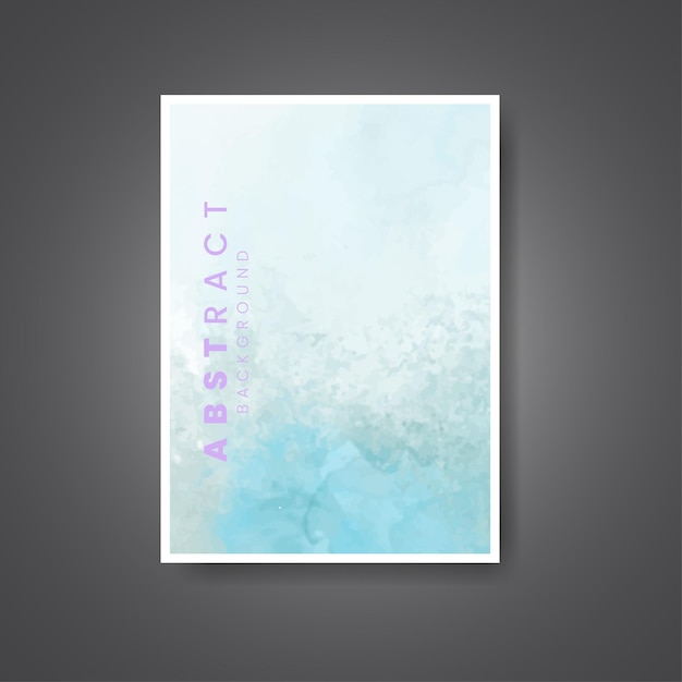 Cover template with watercolor background Design for your cover date postcard banner logo