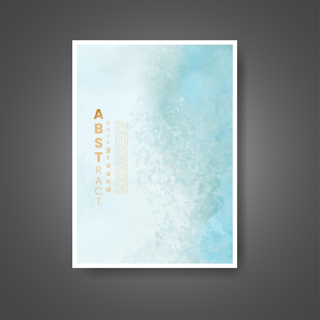 Cover template with watercolor background Design for your cover date postcard banner logo