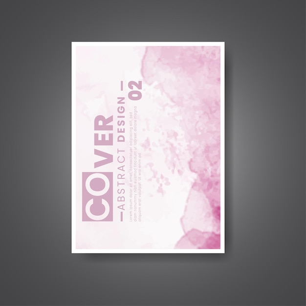 Cover template with watercolor background Design for your cover date postcard banner logo