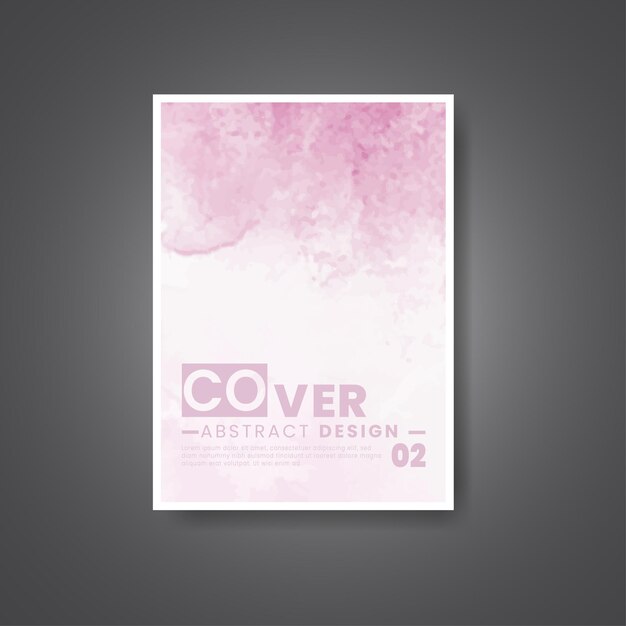 Cover template with watercolor background Design for your cover date postcard banner logo