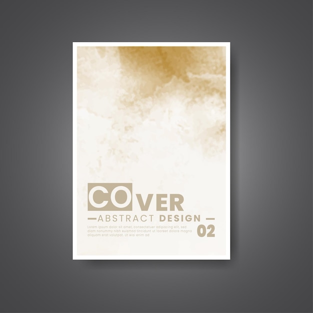 Cover template with watercolor background Design for your cover date postcard banner logo