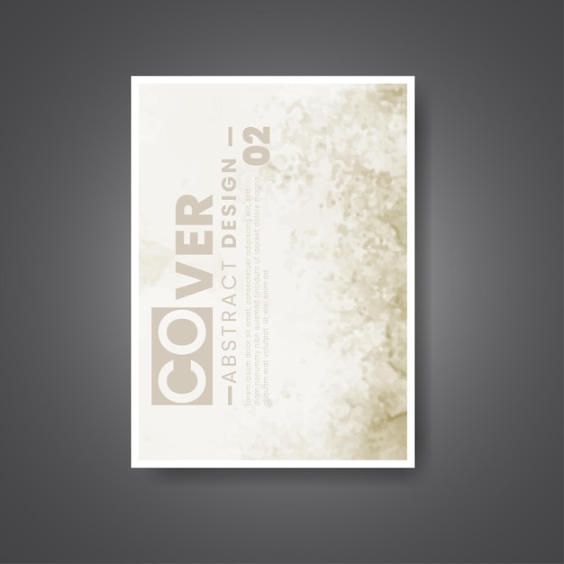 Cover template with watercolor background Design for your cover date postcard banner logo