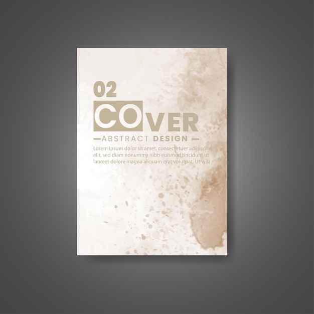 Cover template with watercolor background Design for your cover date postcard banner logo